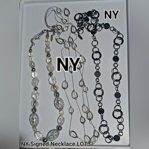 Signed Jewelry LOT NY brand Long Necklaces Business Casual Wearible New Excellen